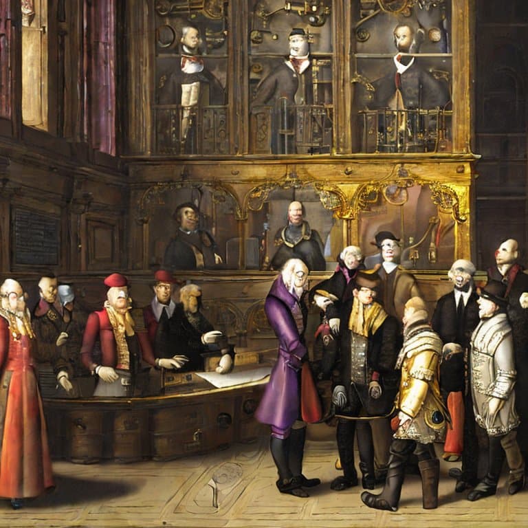 Barockes Gemälde des Kölner Stadtrates