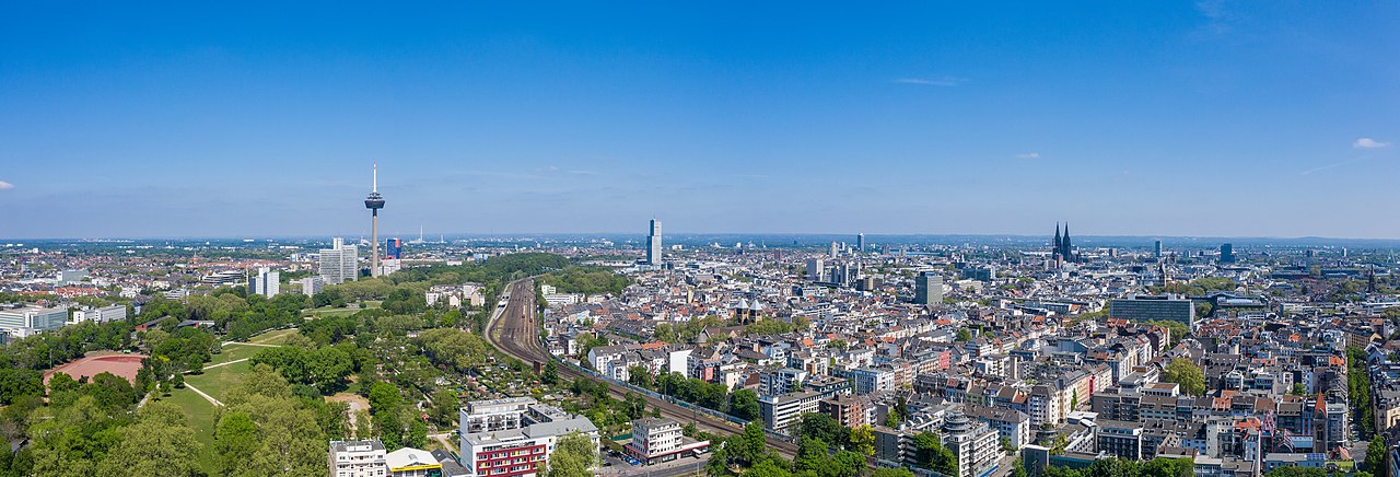 Luftbild des Kölner Grüngürtels