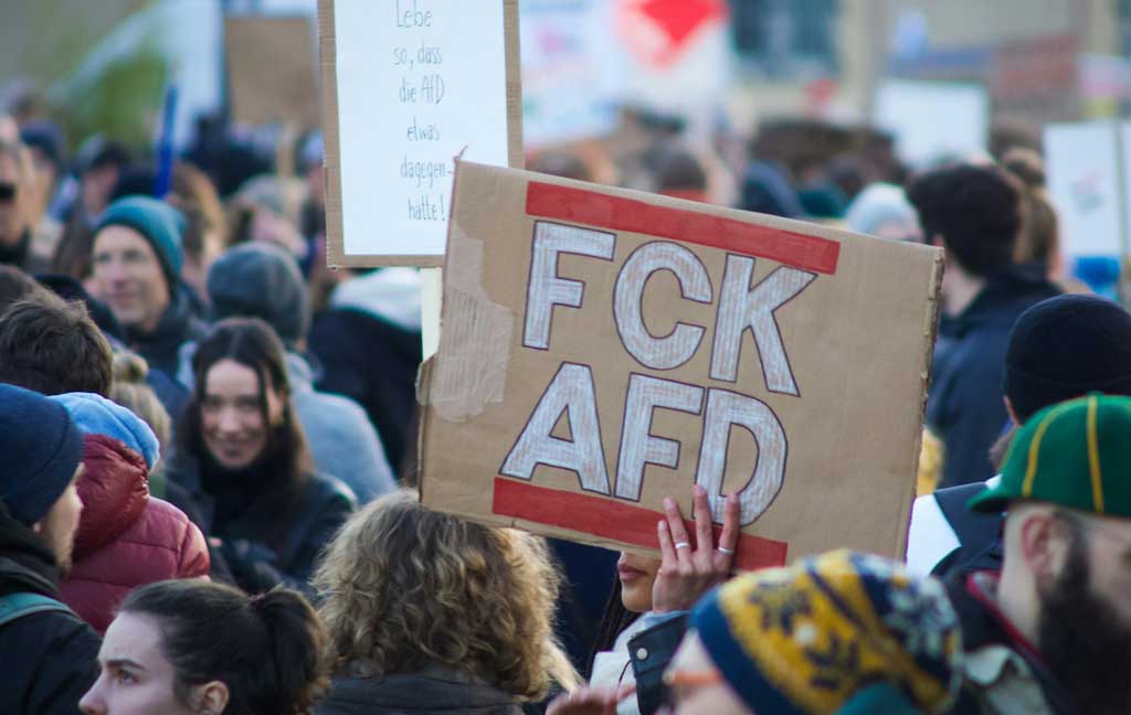 Demo gegen die Afd